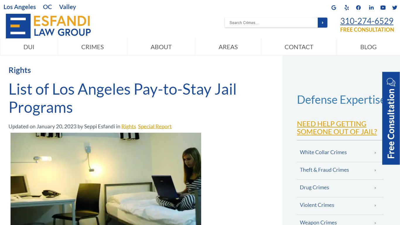 List of Los Angeles Pay-to-Stay Jail Programs - Esfandi Law Group